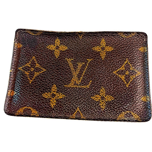 Authentic Vintage Louis Vuitton Brown LV Monogram Card ID Case - AS IS - Picture 1 of 13